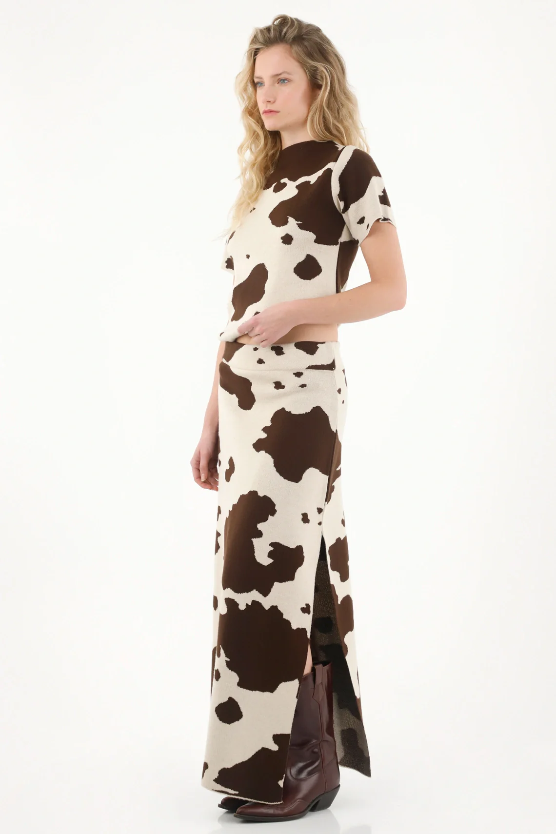 Cow Print T-Shirt for Women - Image 2