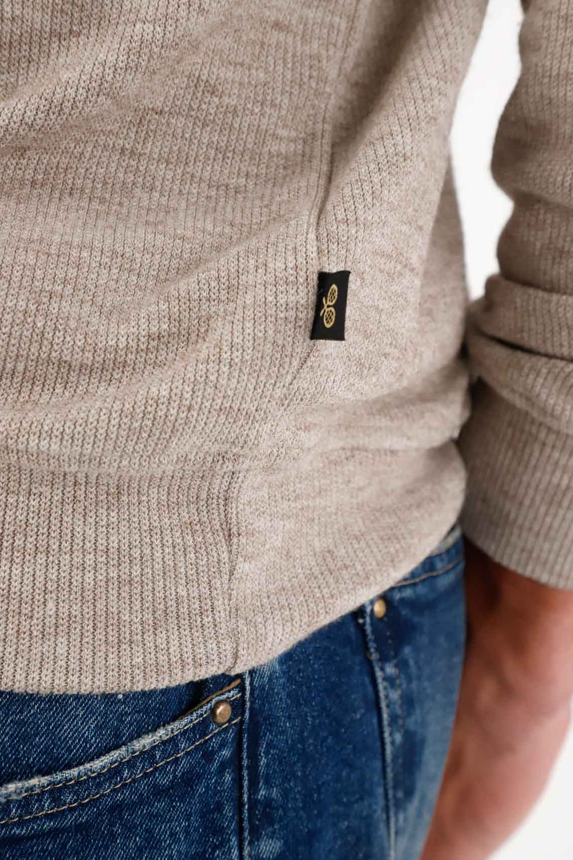 Brown Closed Sweatshirt for Men - Image 4