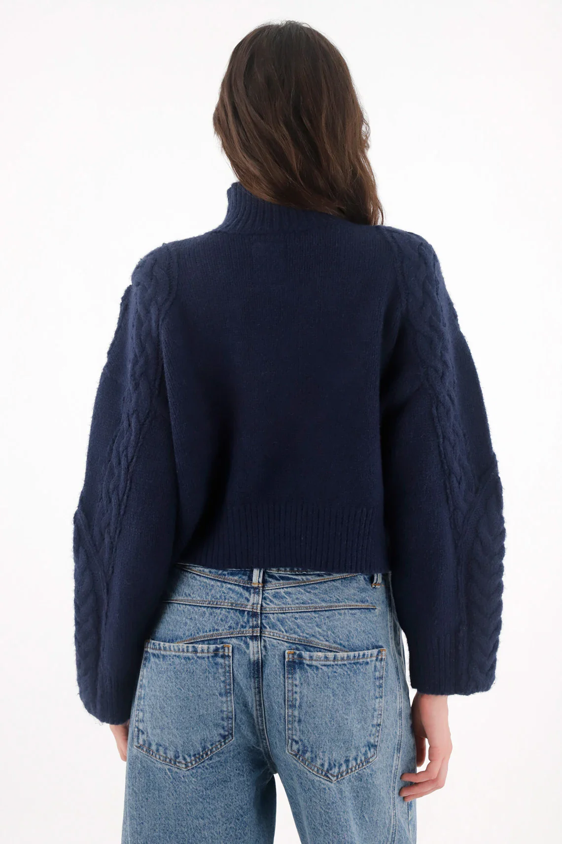 Closed Knit Sweatshirt in Blue for Women - Image 4