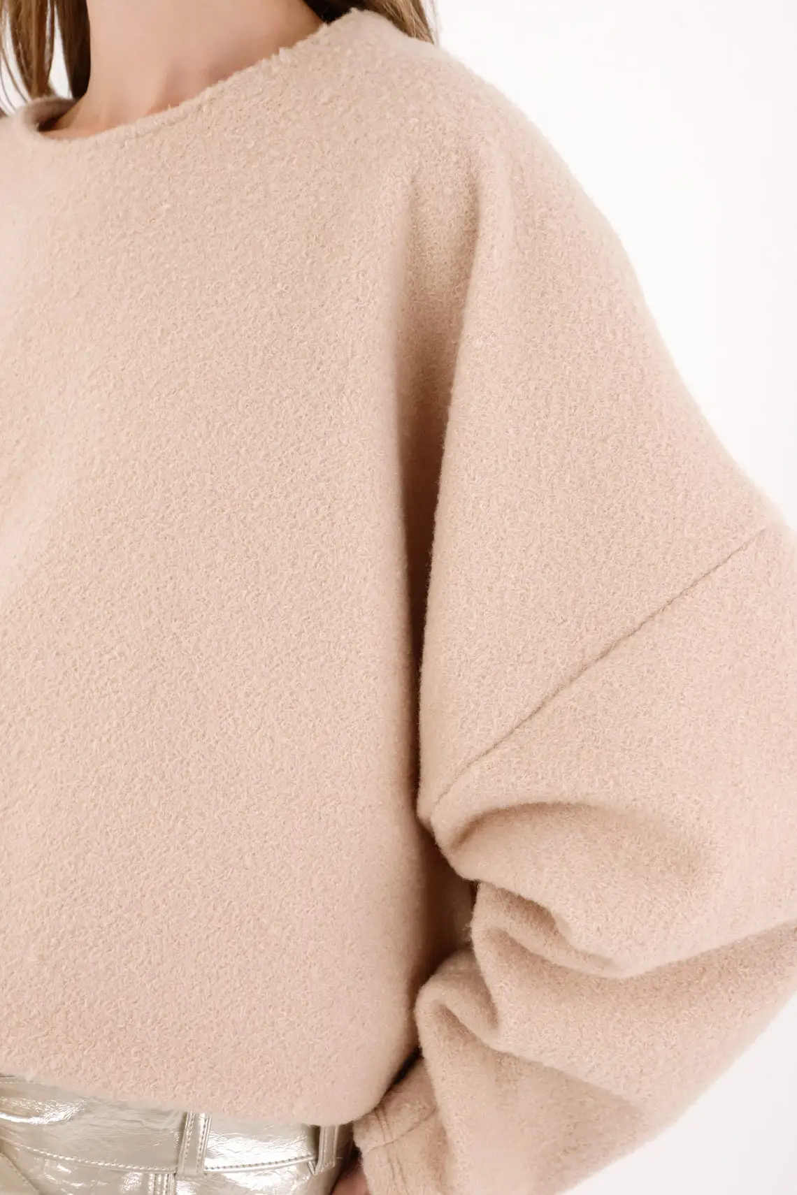 Loose sweatshirt with crew neck for women - Image 3