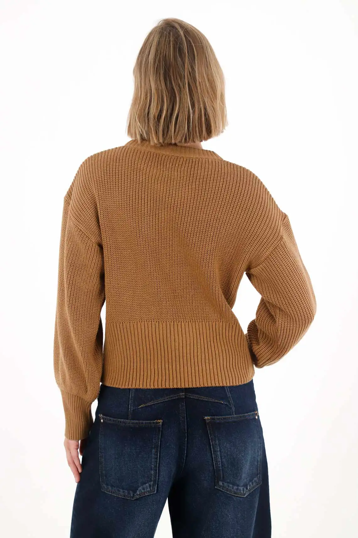 Wide Knit Sweatshirt in Brown for Women - Image 4