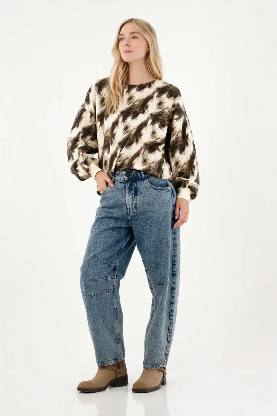 Oversized Printed Sweatshirt for Women - Image 2
