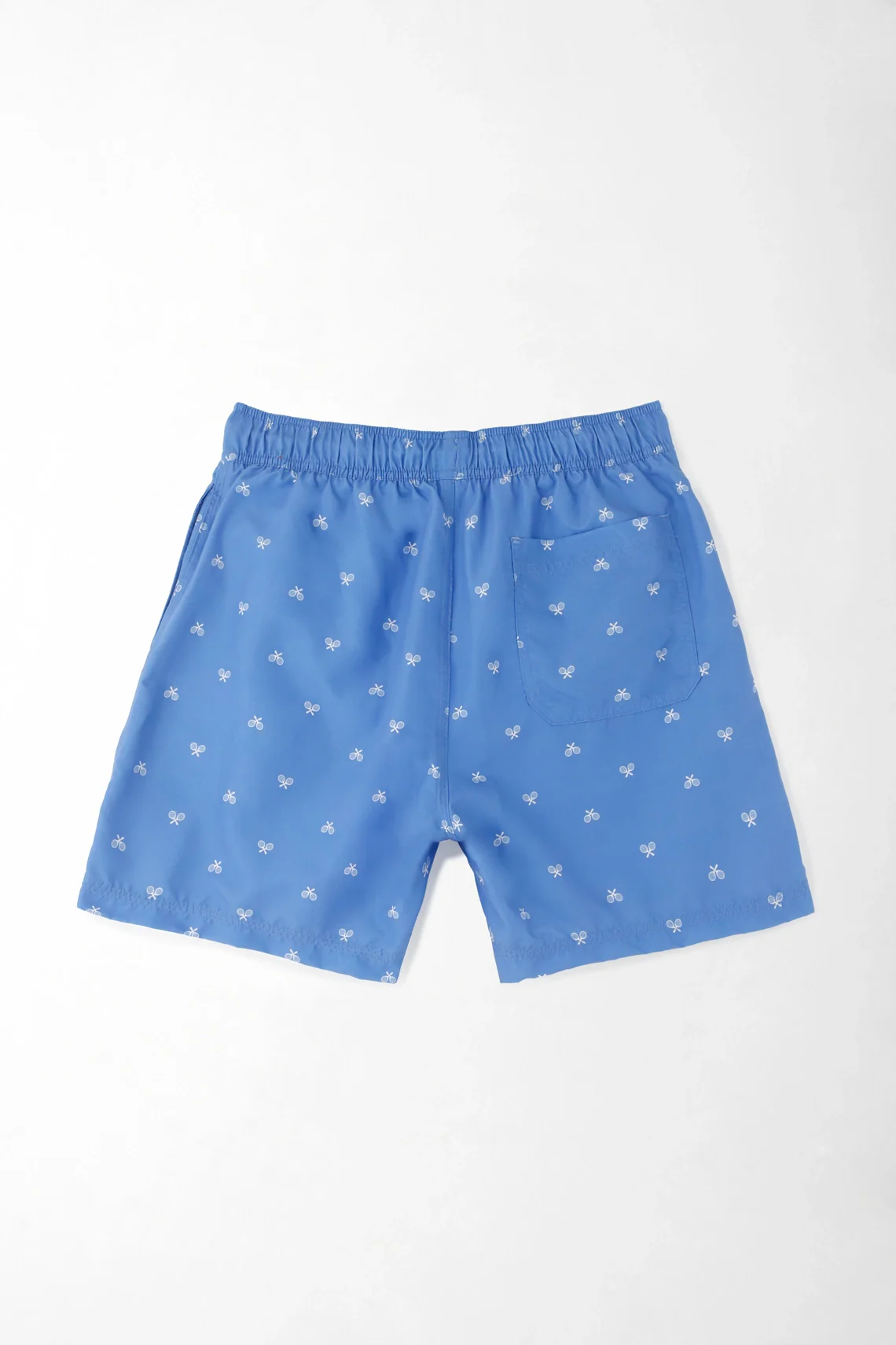 Men's Blue Polyester Swim Trunks with Regular Fit and Micro Racquet Print - Image 4