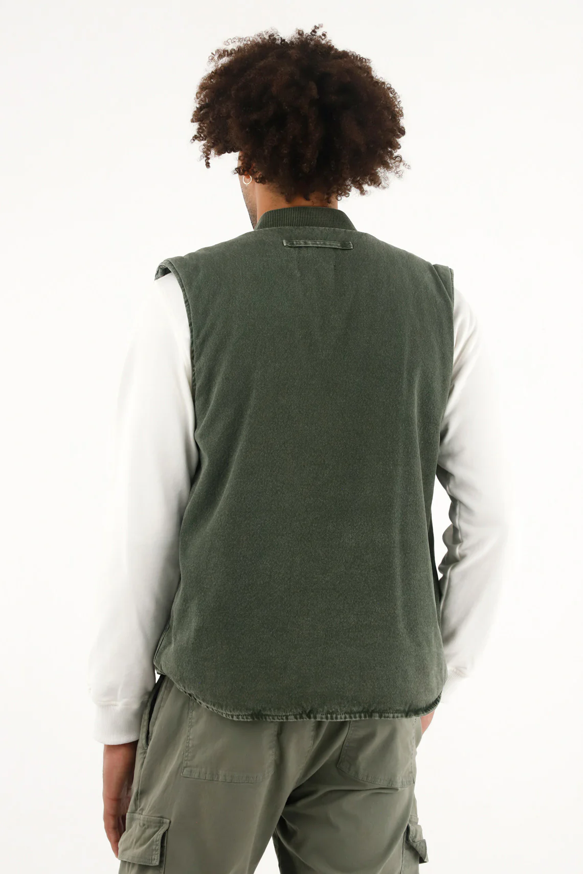 Men's green overdye vest - Image 5