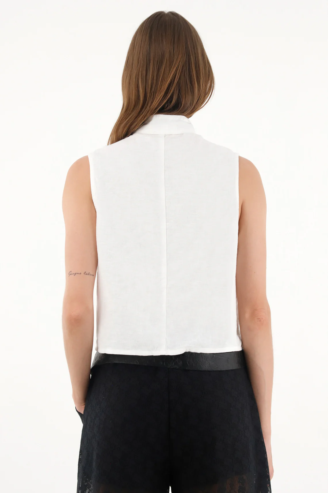 Women's Strappy Embroidered Vest - Image 4