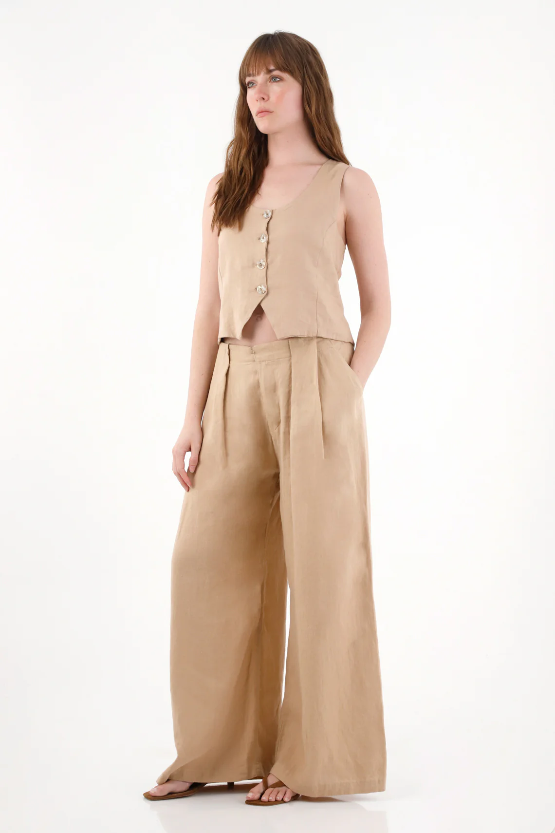 Women's 100% Linen Vest - Image 4