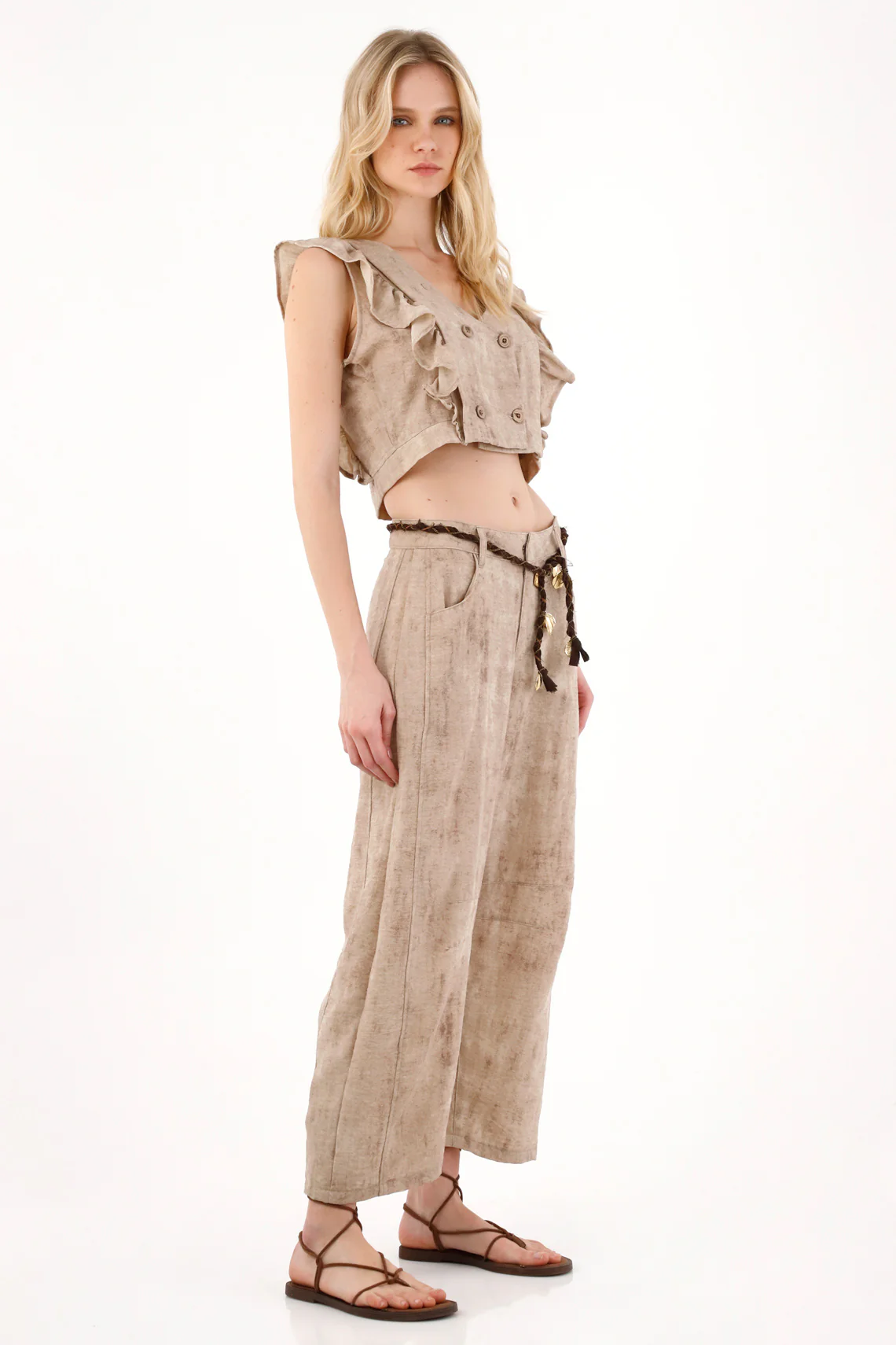 Brown Bolero Design Vest for Women - Image 2