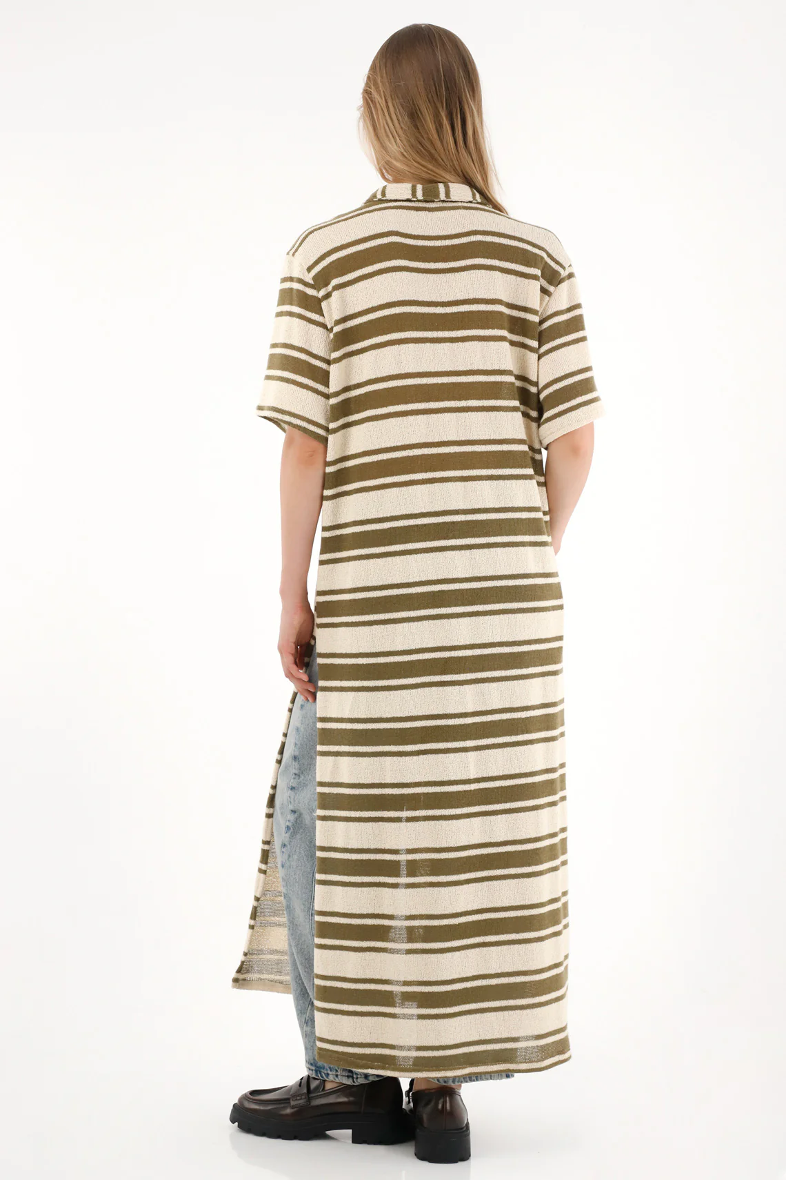 Women's Long Striped Cover-Up - Image 4