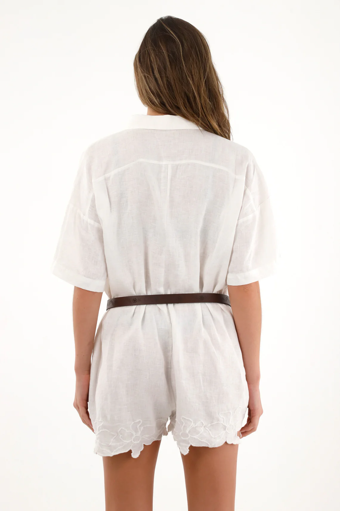 Women's raw cropped sweatshirt with embroidery - Image 4