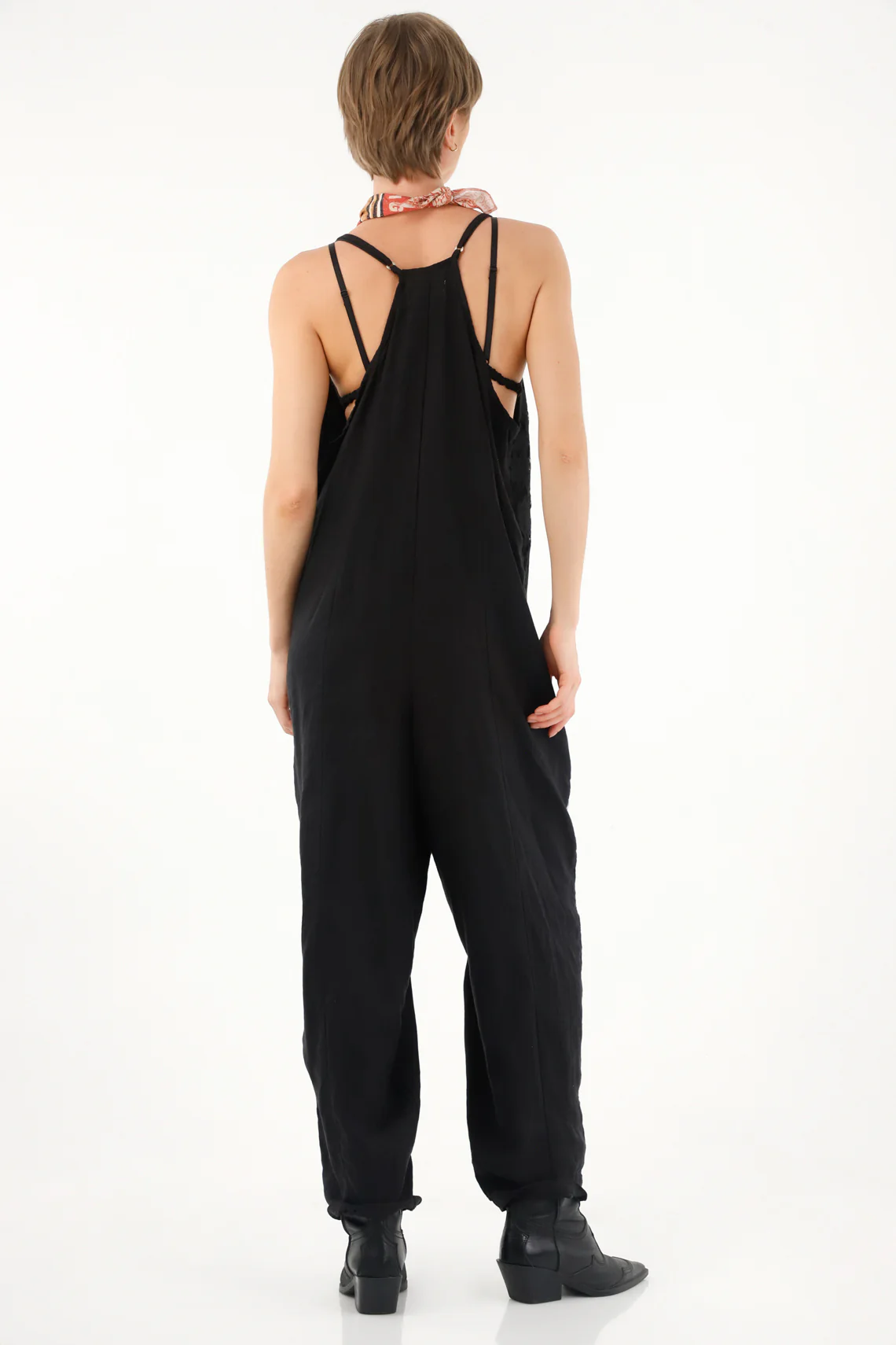 Women's overall in black with straps - Image 4