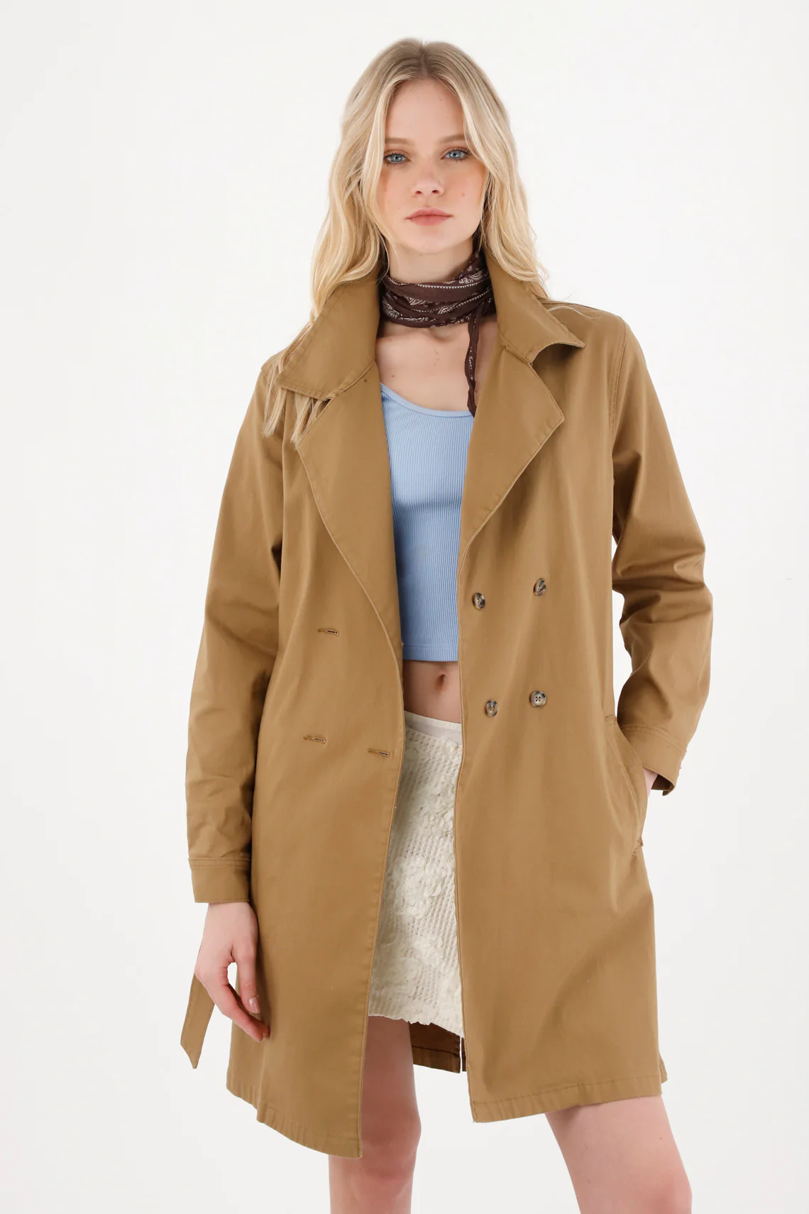 Brown Trench Coat for Women - Image 3