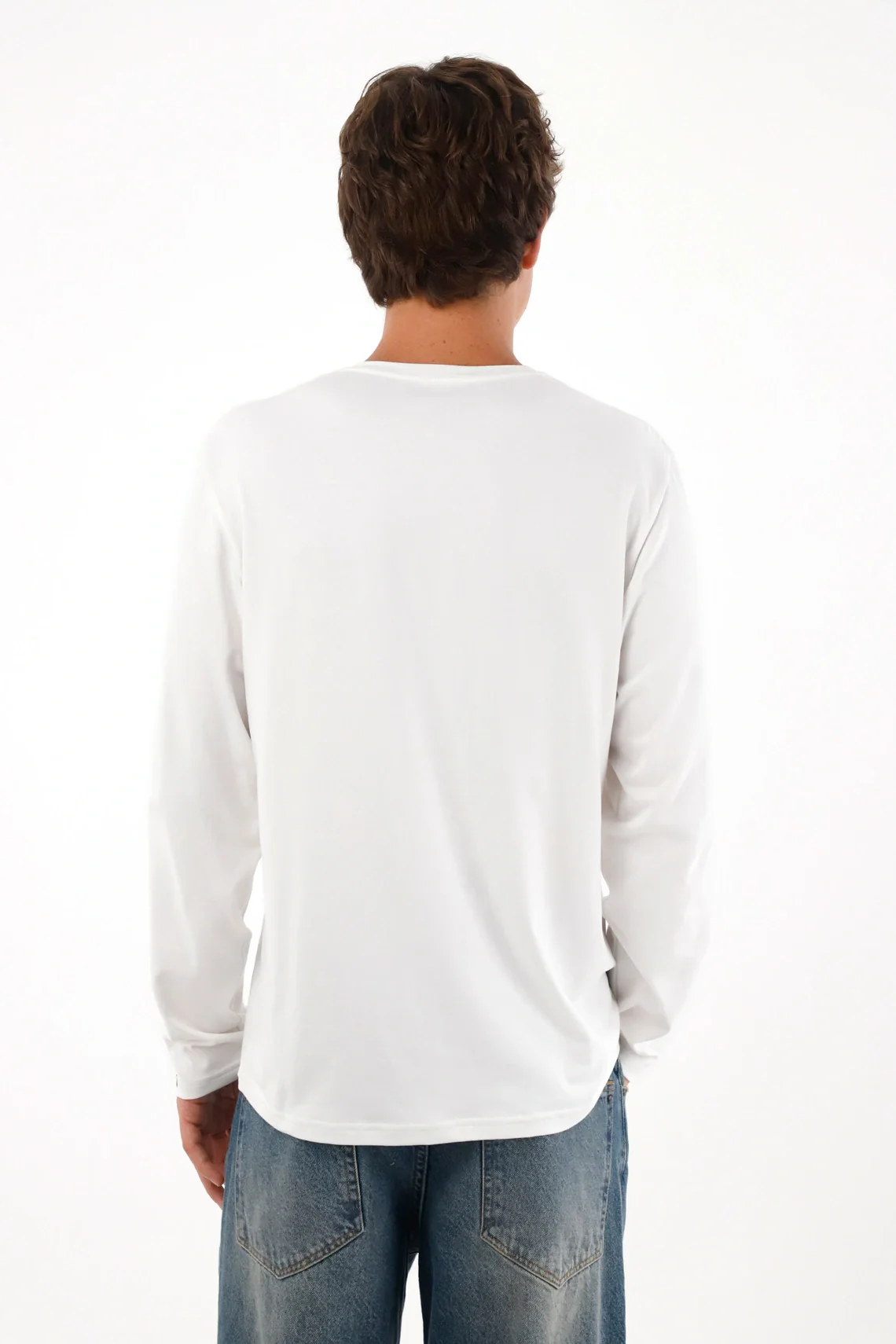White Crew Neck T-Shirt for Men - Image 5
