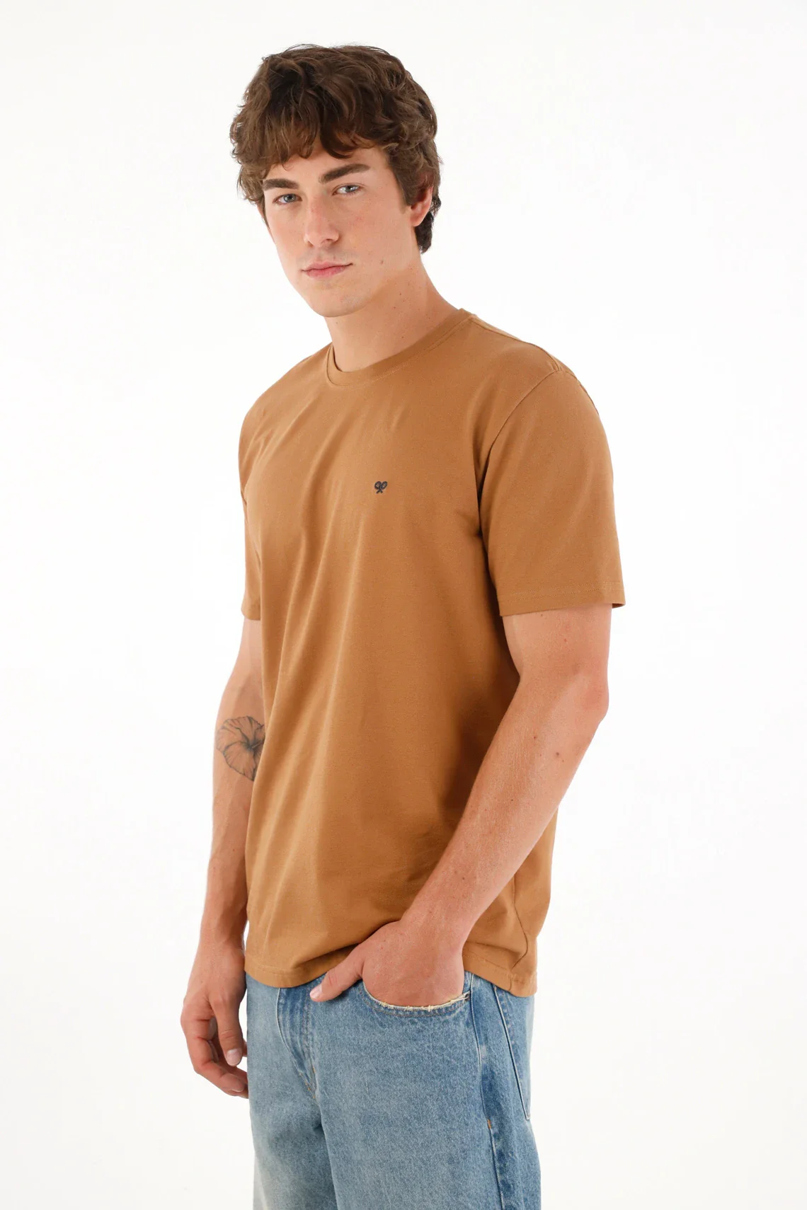 Men's Anti-Pilling Brown T-Shirt - Image 3