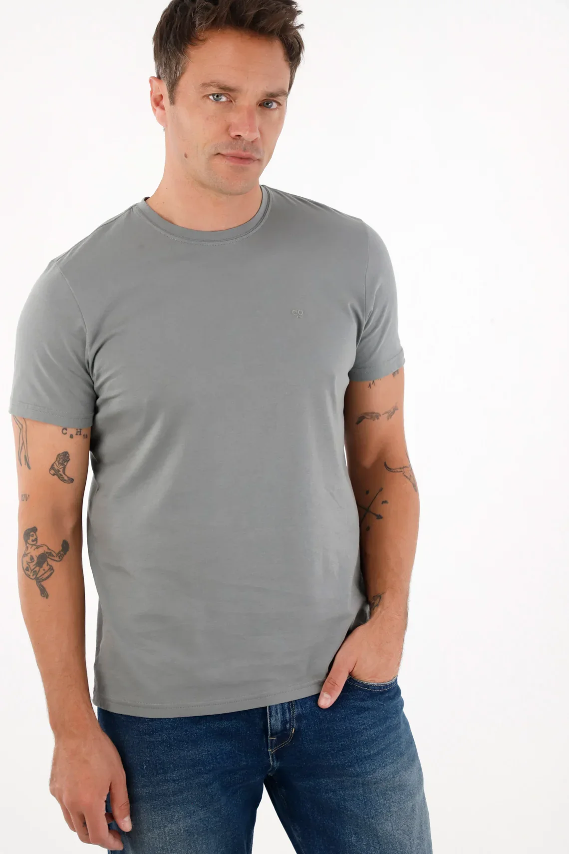 Basic Short Sleeve T-Shirt for Men - Image 3