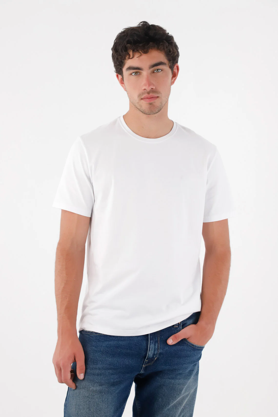 Basic T-Shirt with White Racket for Men