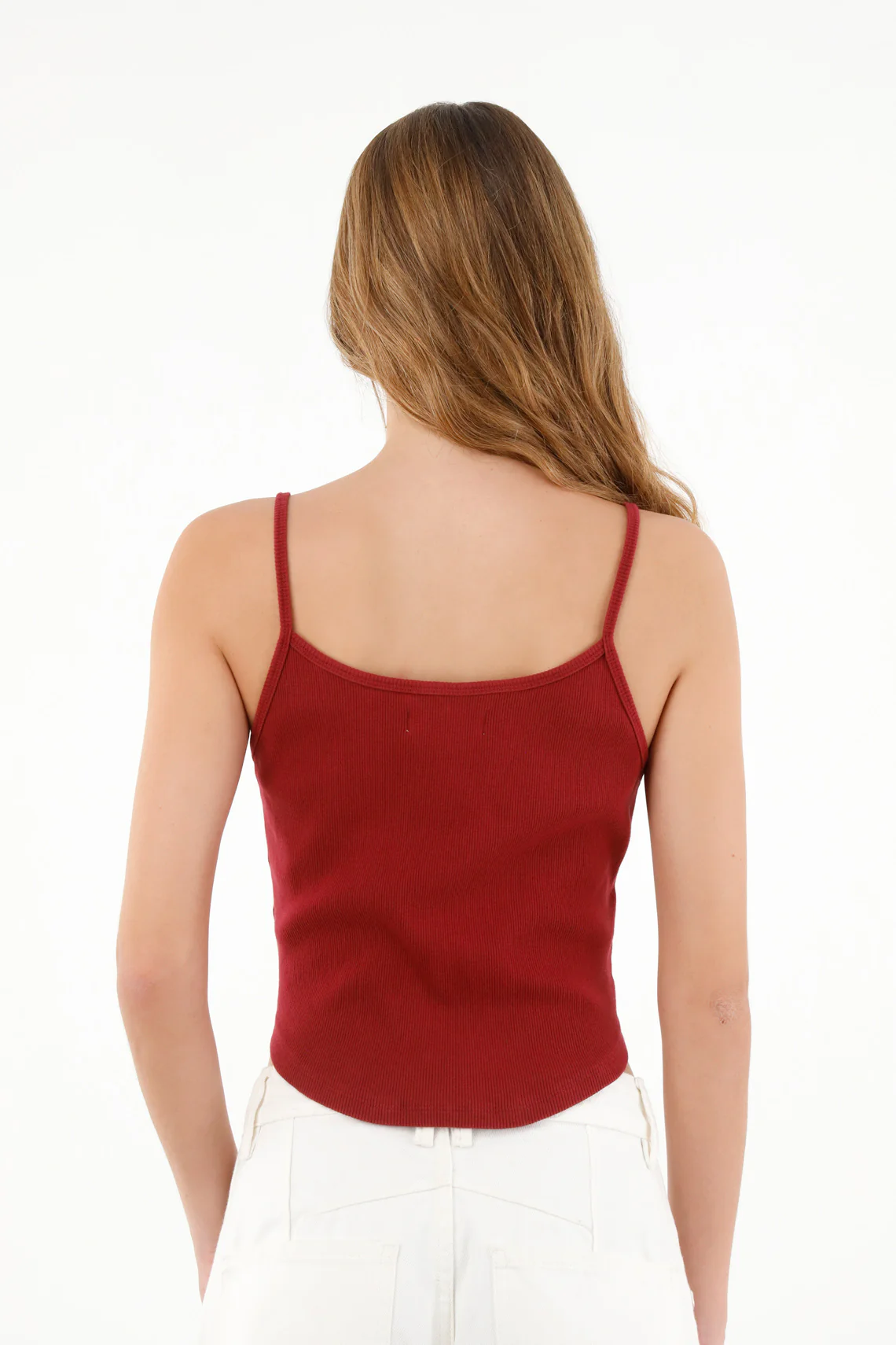 Red Crop Top for Women - Image 2