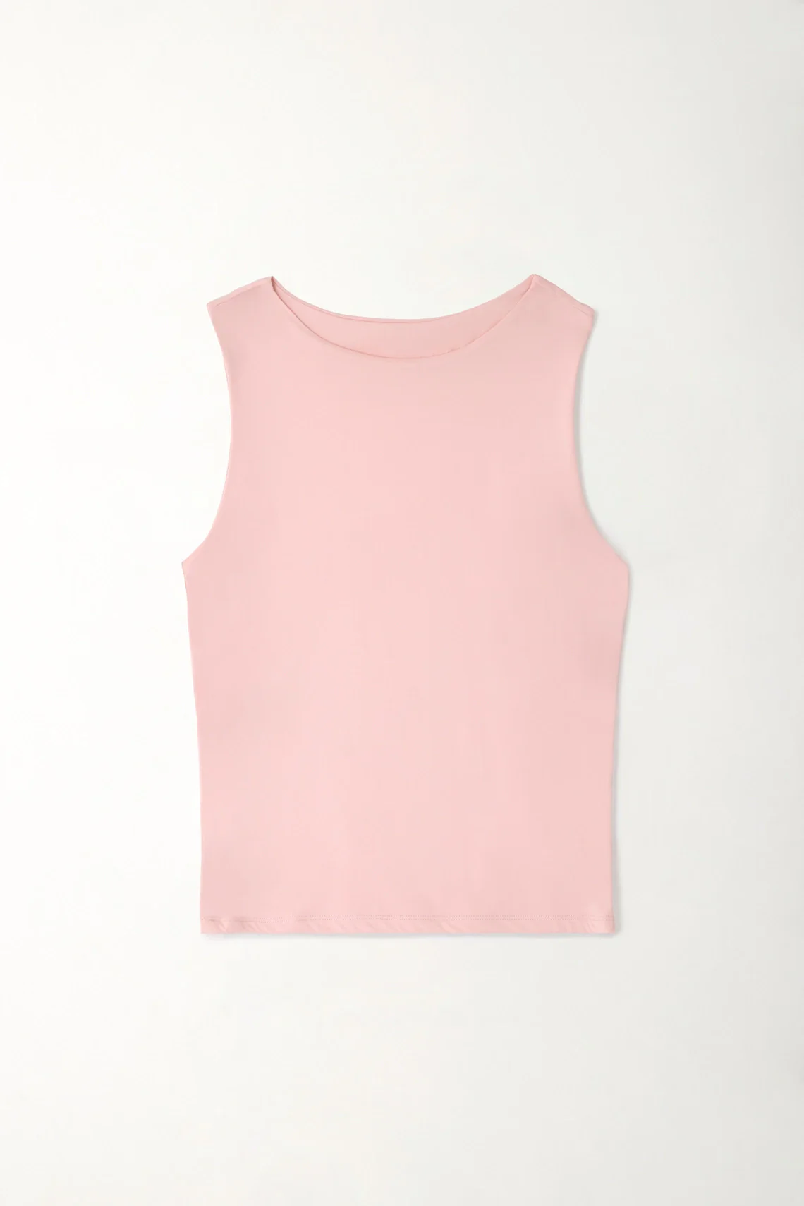 Fitted Sleeveless T-Shirt in Off-White for Women