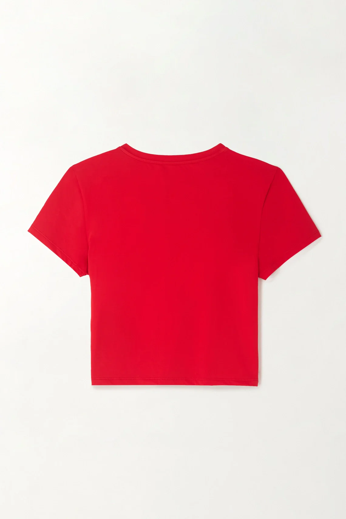 Red Fitted Crop T-Shirt for Women - Image 3