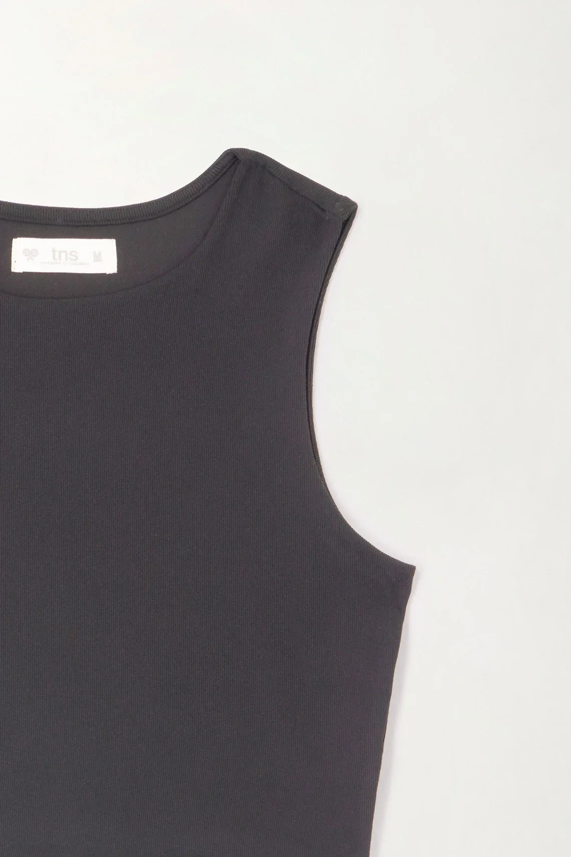 Gray Rib Crop T-Shirt for Women - Image 2