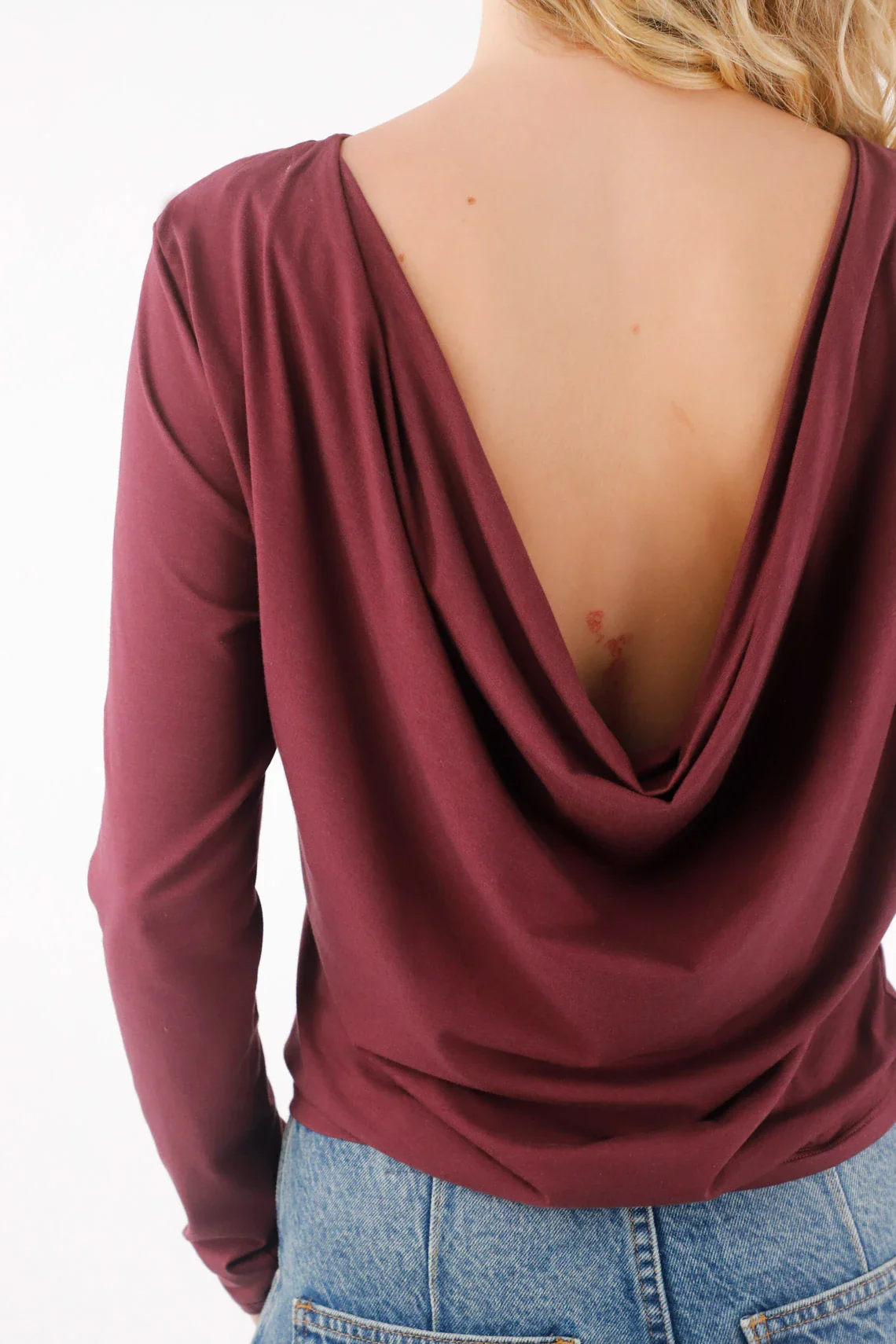 Purple Draped T-Shirt for Women - Image 4