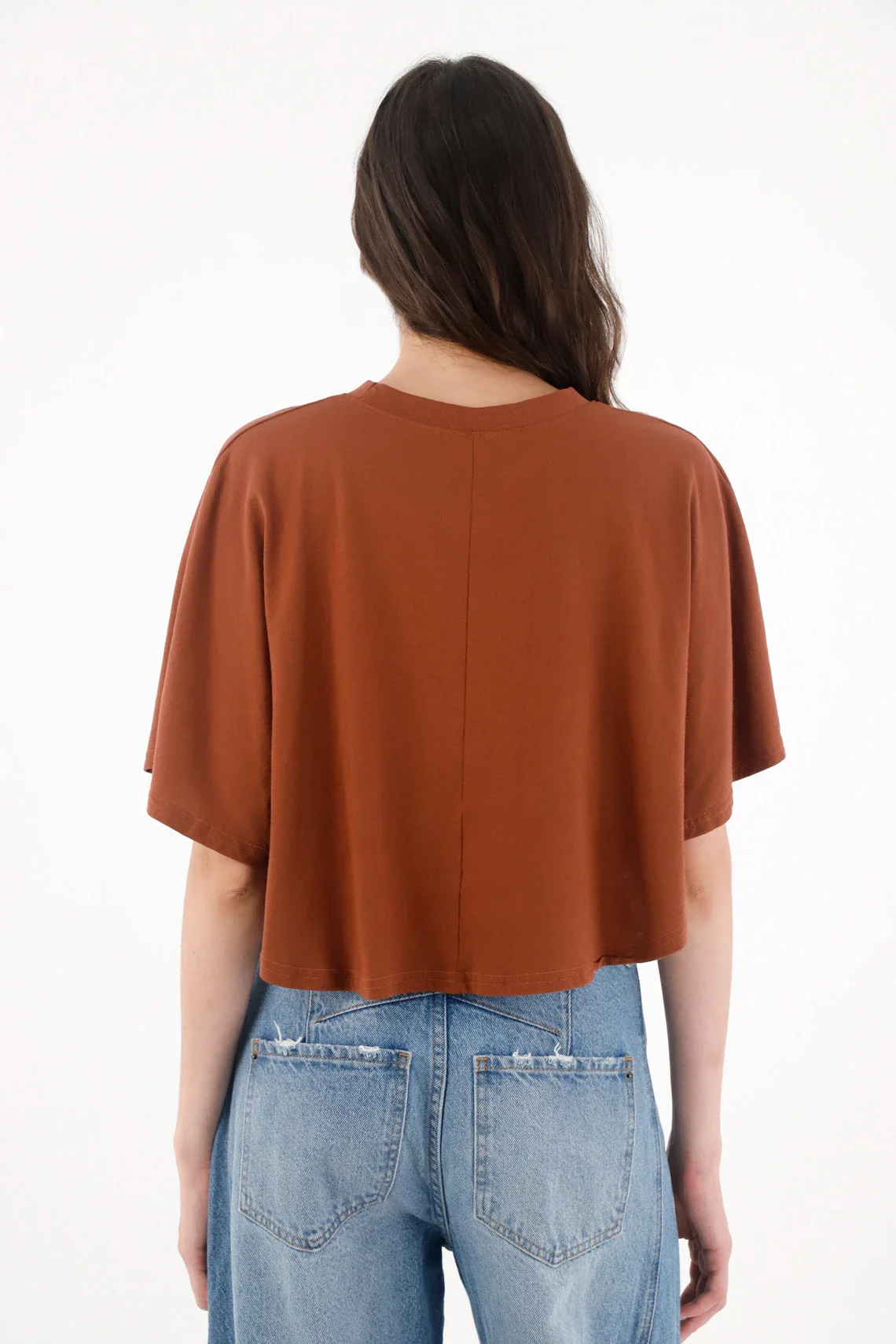 Brown Cape T-Shirt for Women - Image 4