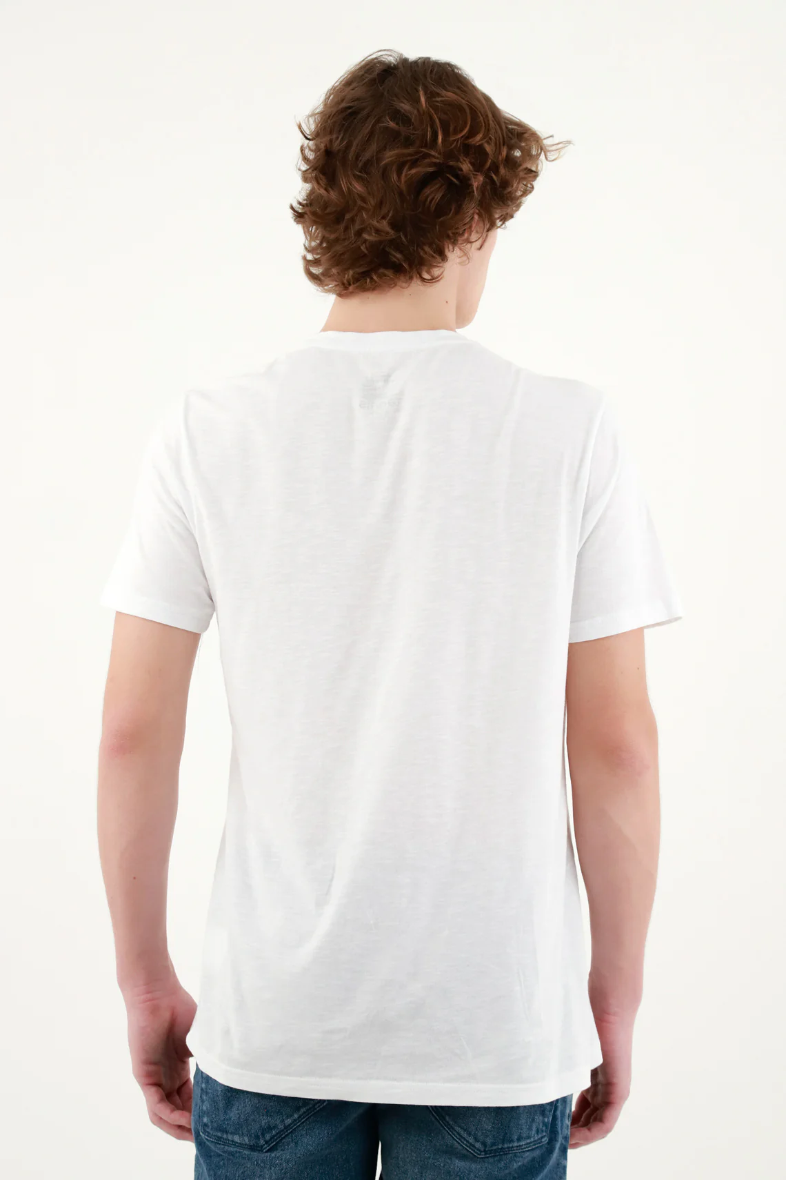 Men's White Tee with Mini Detail - Image 4