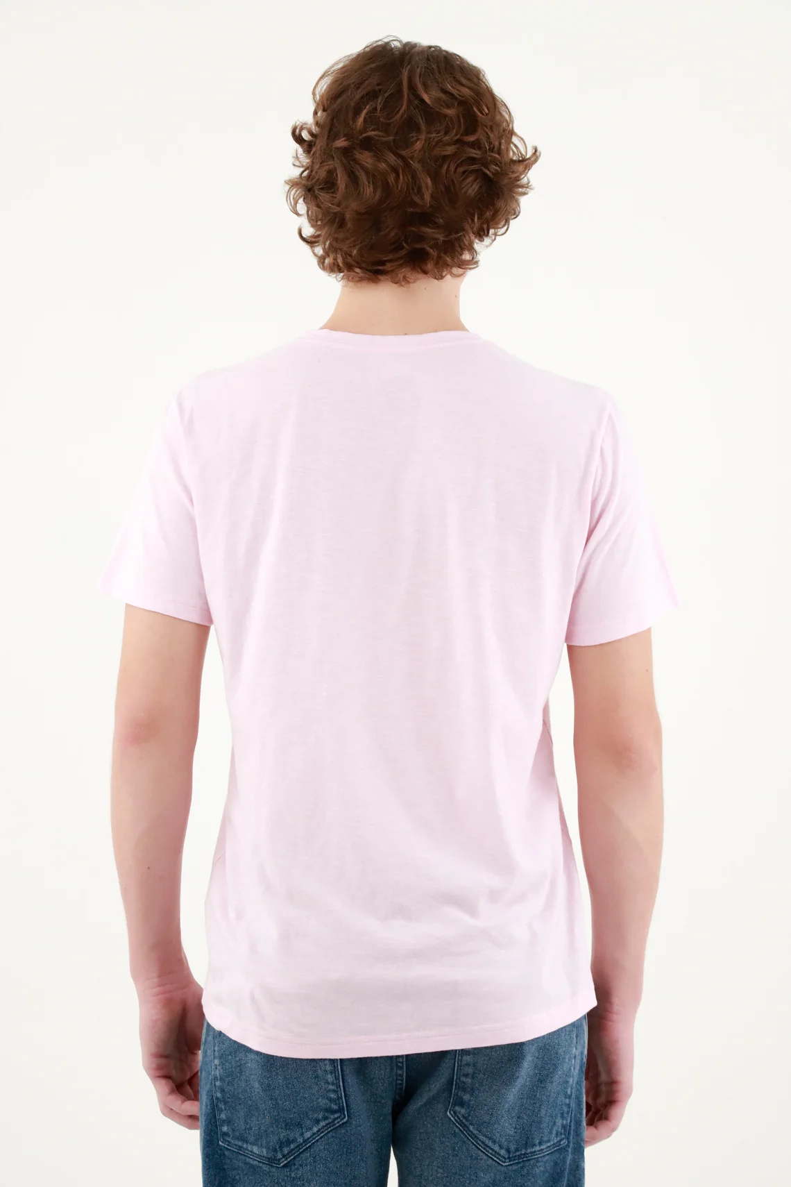 Men's Pink Tee with Mini Detail - Image 4