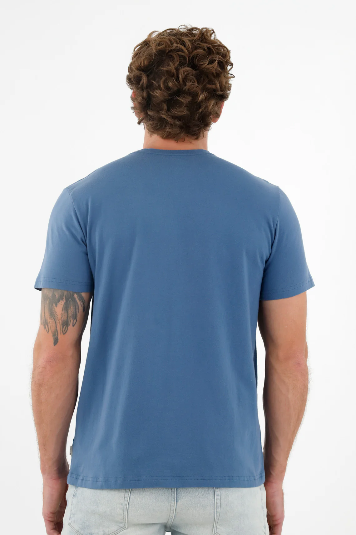 Men's Blue Pocket T-Shirt - Image 4