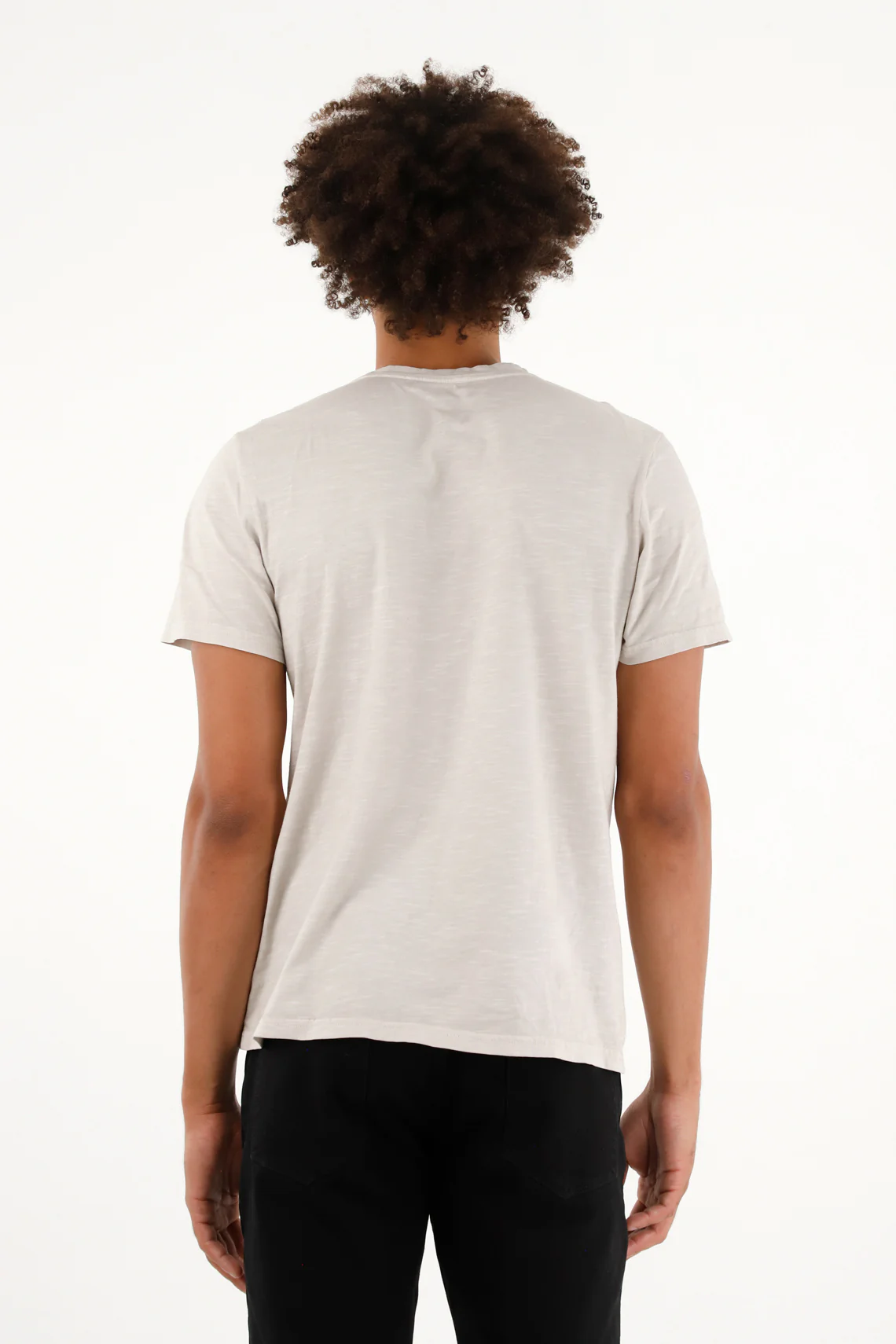Men's 100% Cotton Gray T-Shirt - Image 4