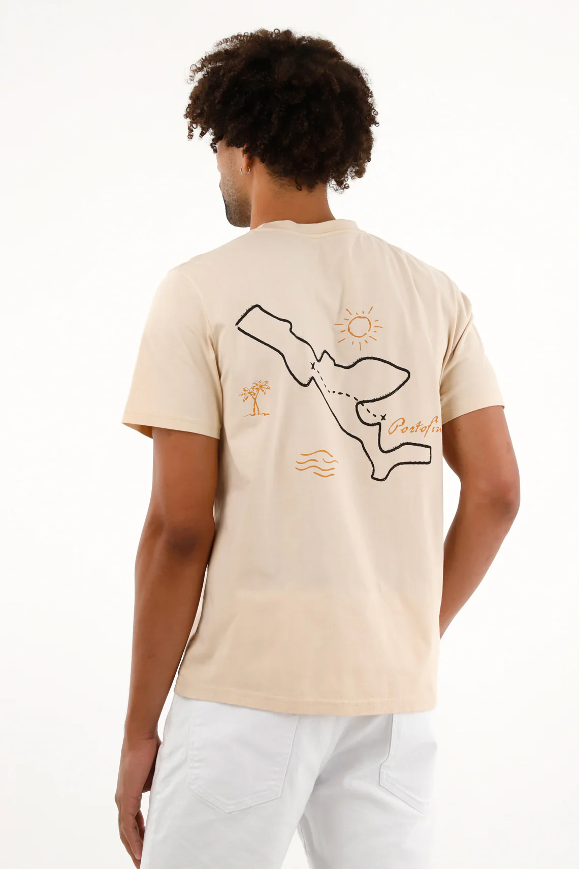 Men's Off-White T-Shirt with Front Pocket - Image 4