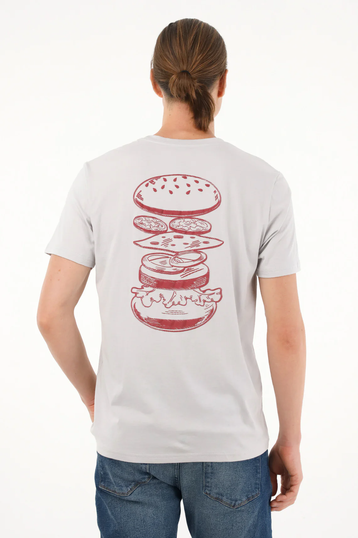 Men's gray graphic t-shirt - Image 2