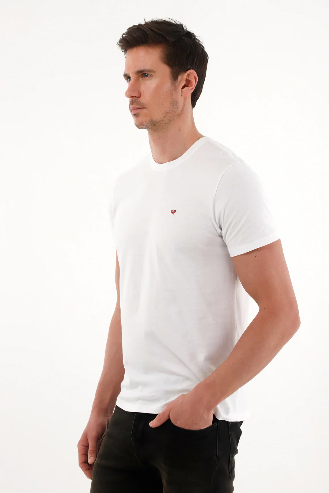 Men's White Back Print T-Shirt - Image 4
