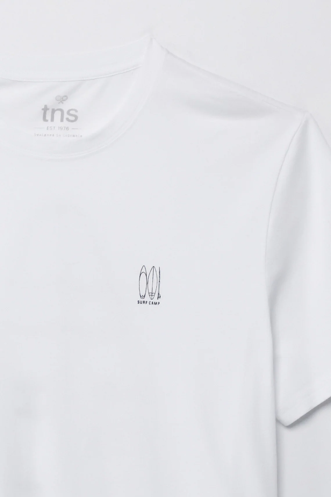 Men's Short Sleeve White Printed T-Shirt - Image 2