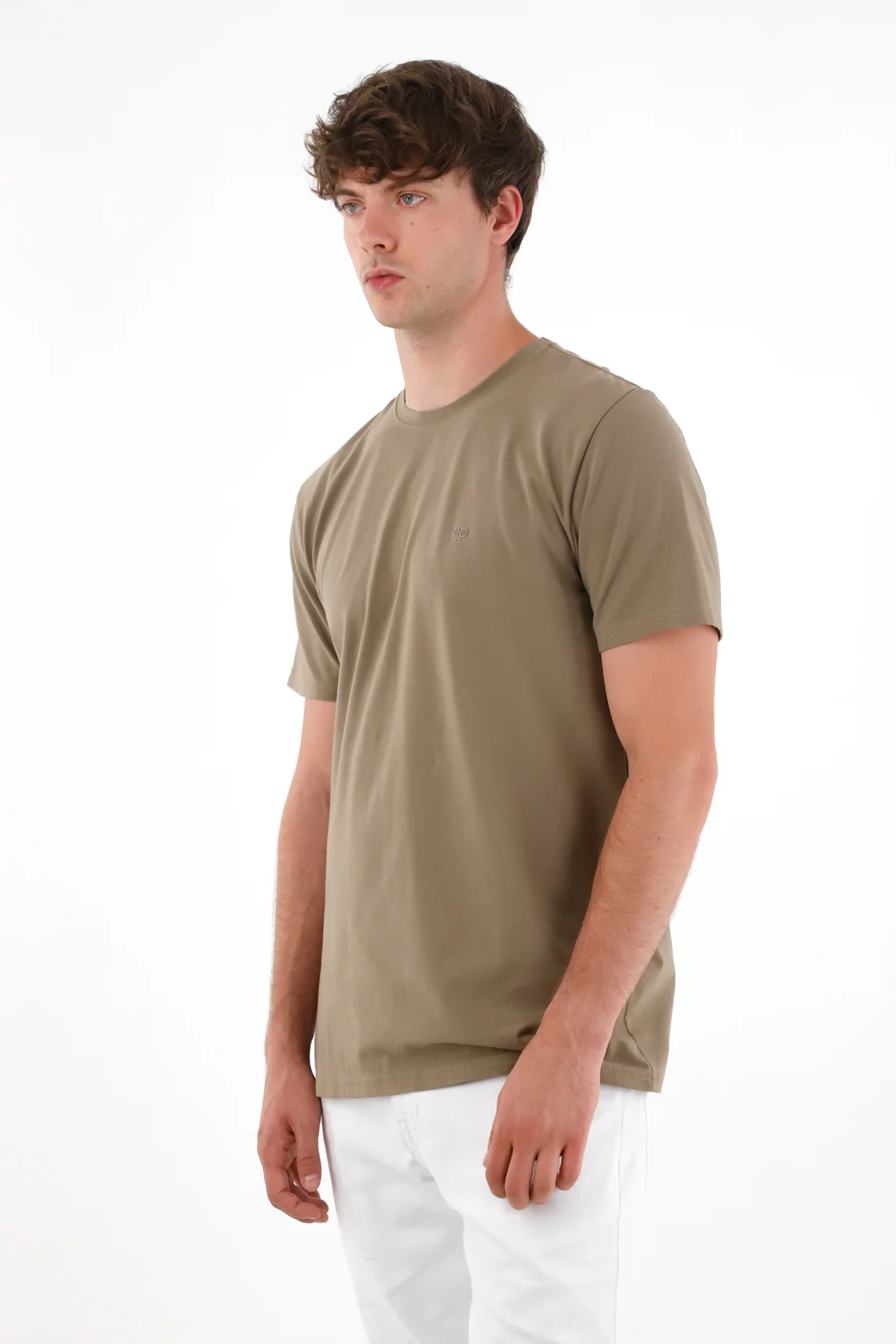 Men's Brown T-Shirt with Racquet Print - Image 3
