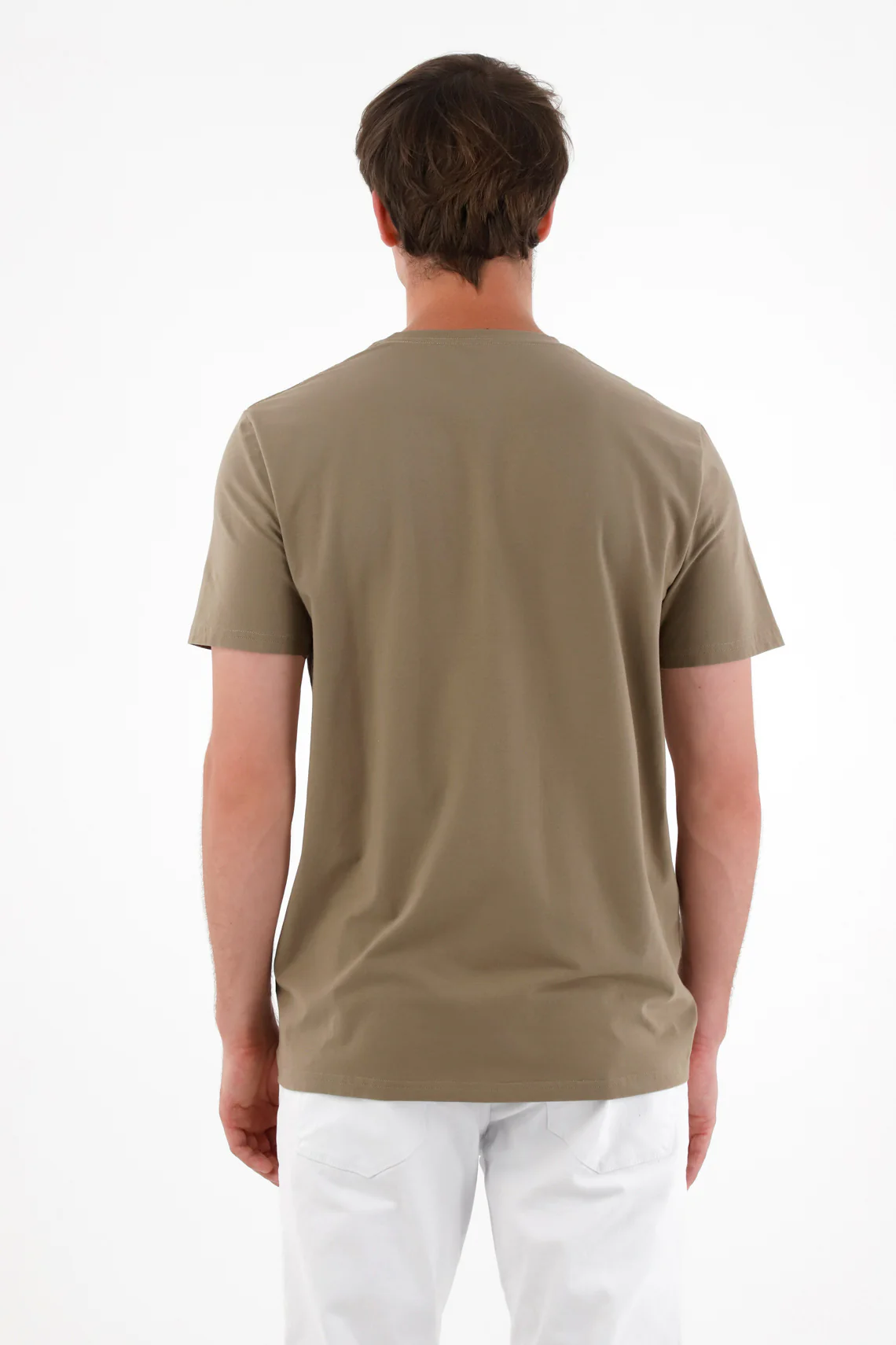 Men's Brown T-Shirt with Racquet Print - Image 4