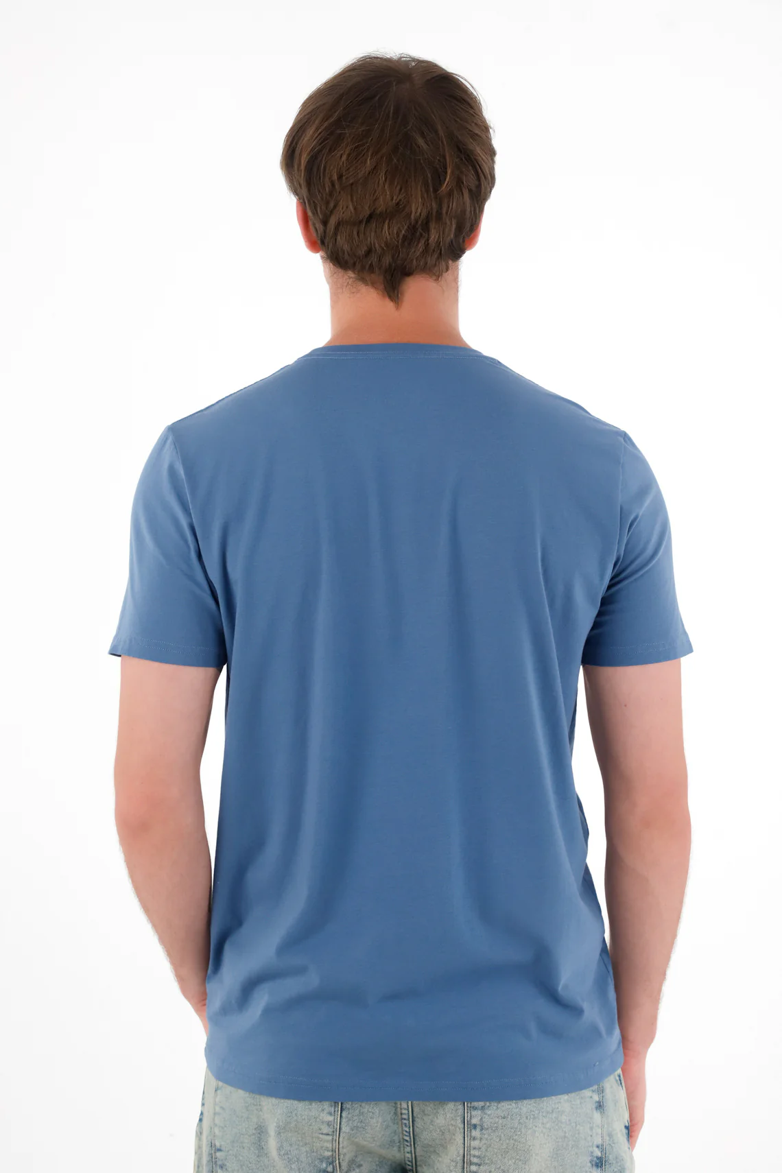 Blue Printed Racquet T-Shirt for Men - Image 4