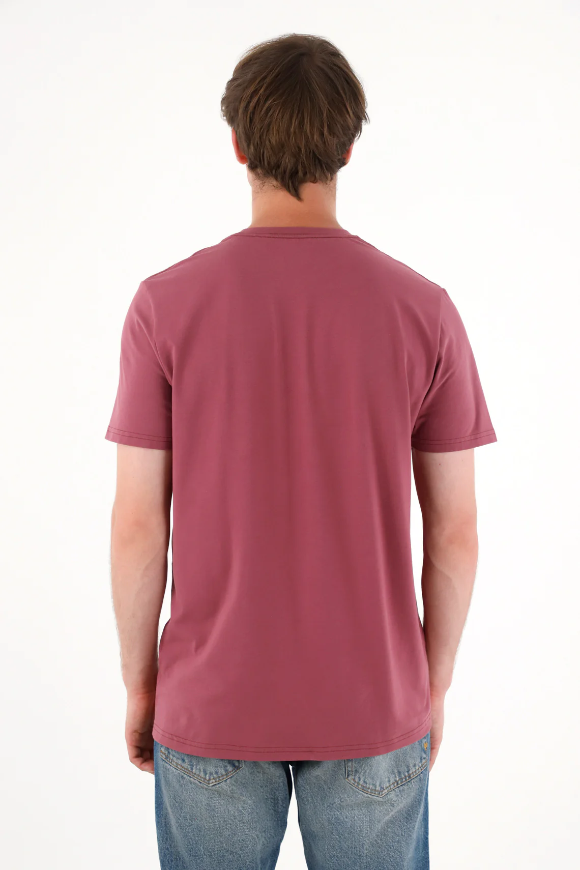 Red Printed Tennis Shirt for Men - Image 4