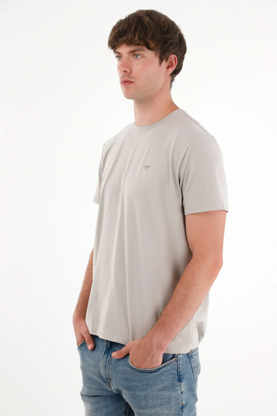 Men's Gray Printed Racket T-Shirt