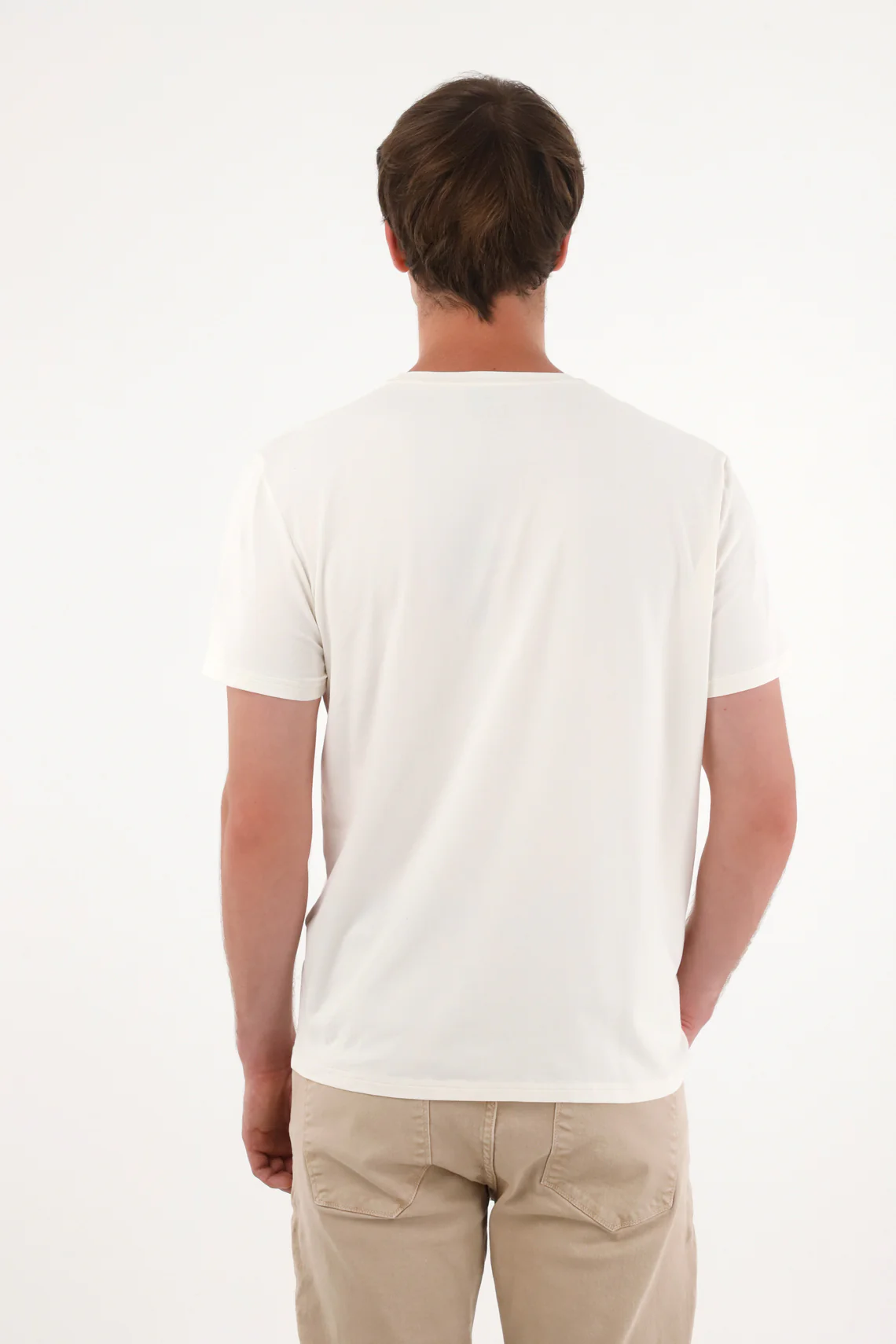 Men's Cream Graphic Tennis T-Shirt - Image 4
