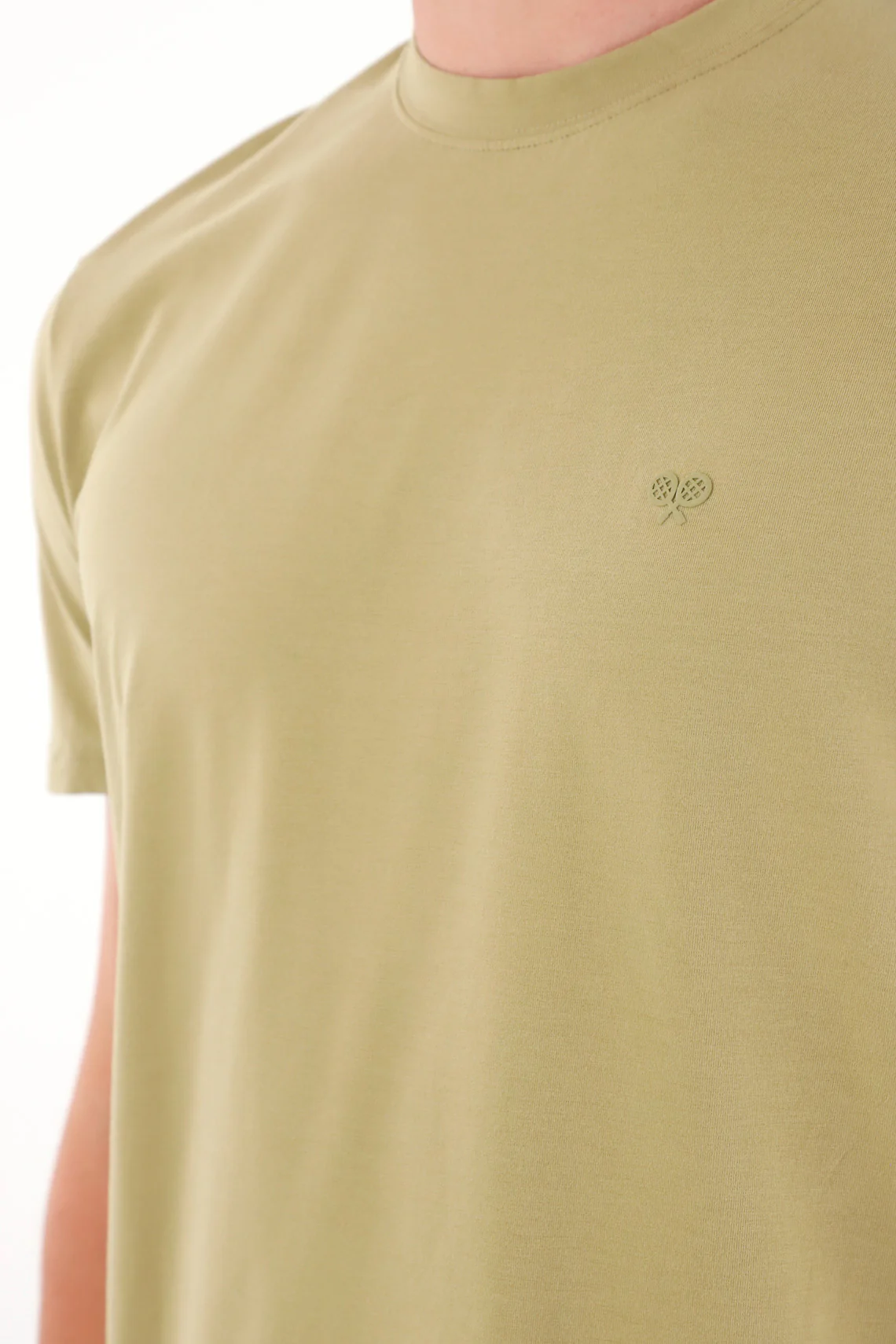 Basic Green Mini Print T-Shirt for Men - Image 2