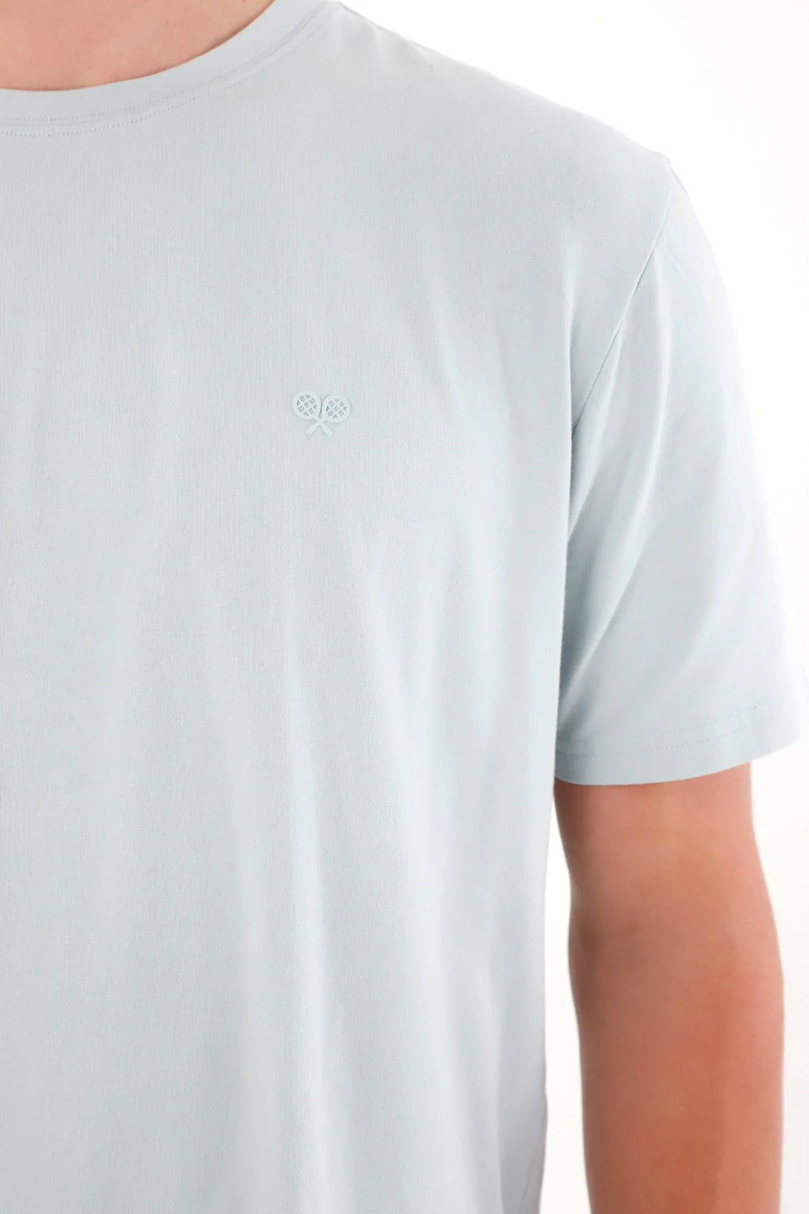 Basic Blue Mini Print T-Shirt for Men - Image 2
