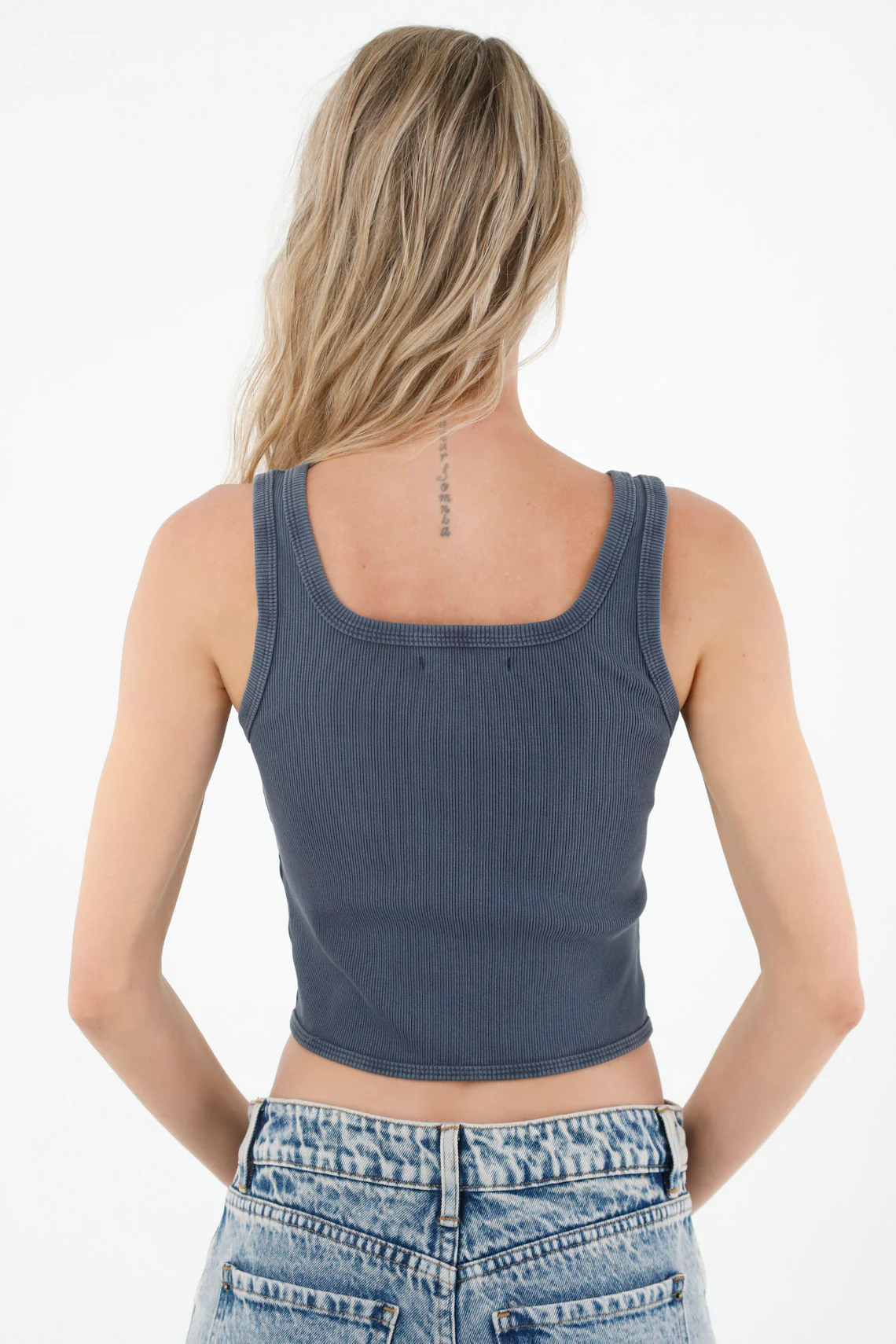 Women's Gray Sleeveless T-Shirt - Image 4