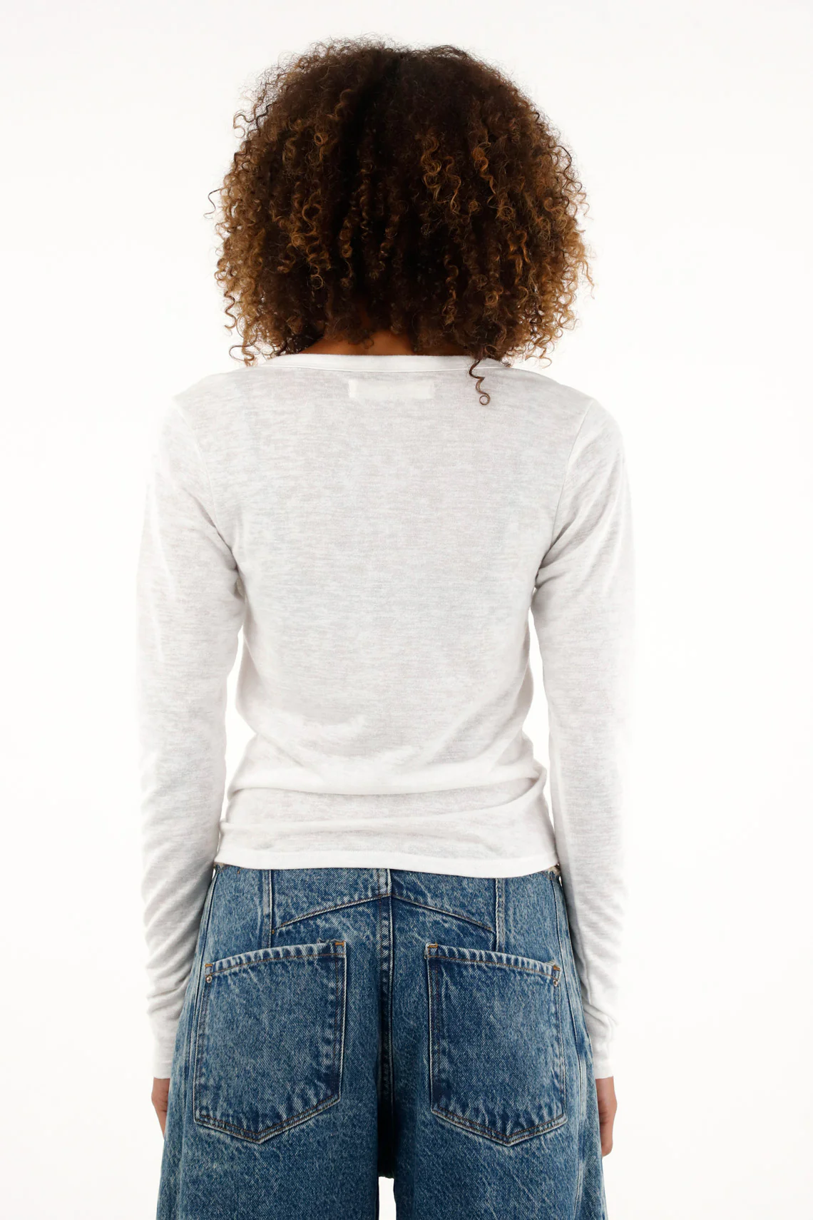 Women's long sleeve cream t-shirt - Image 4