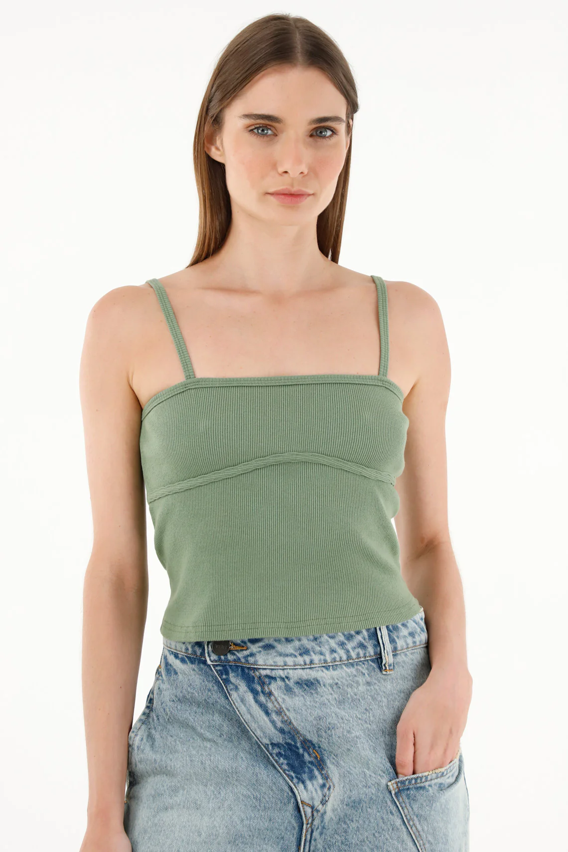 Women's Fitted Green T-Shirt