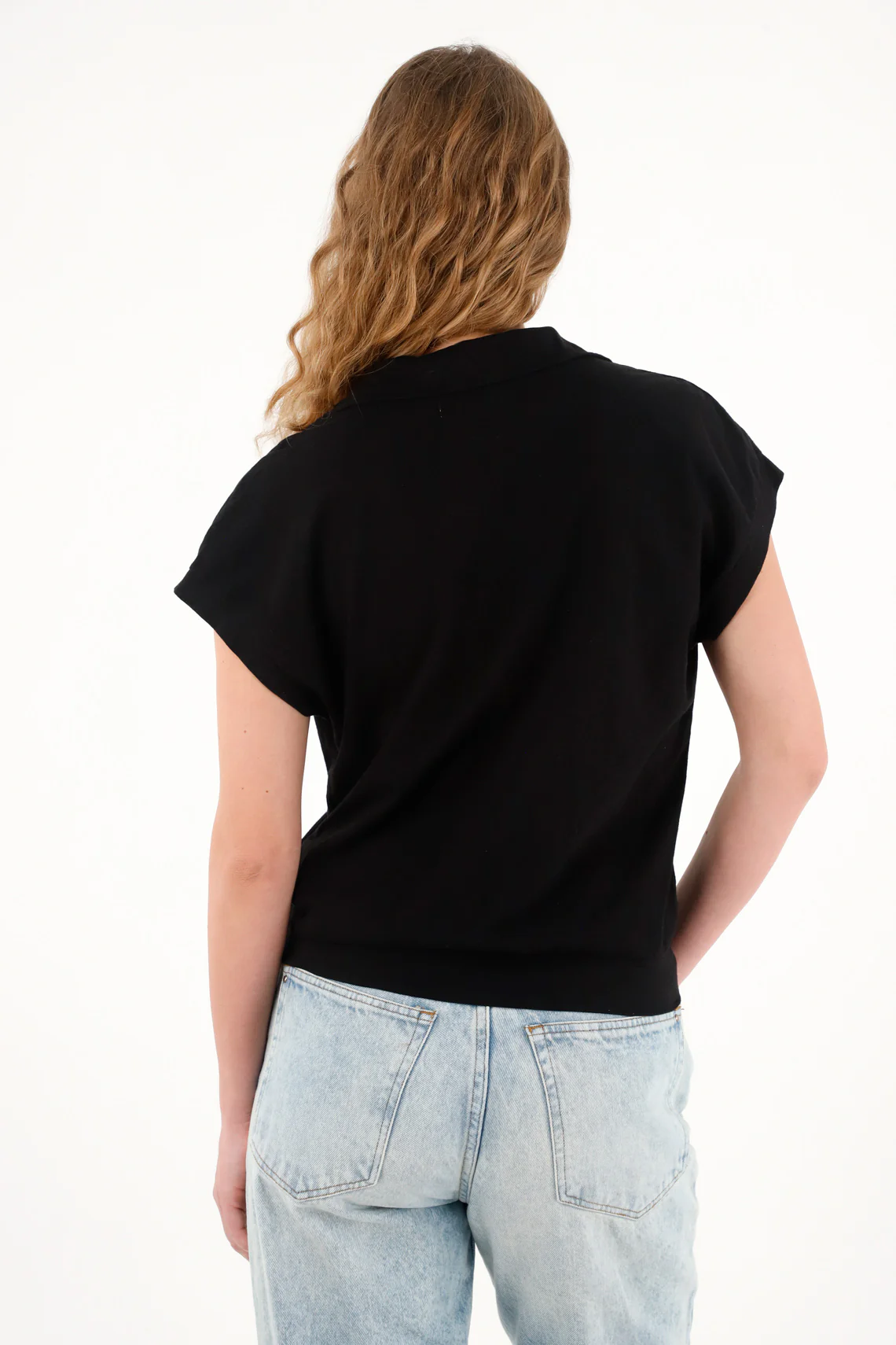 Women's black jersey t-shirt - Image 4