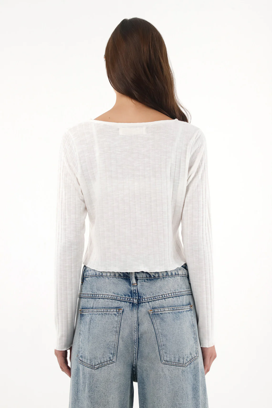 Women's Long Sleeve Raw Rib T-Shirt - Image 4