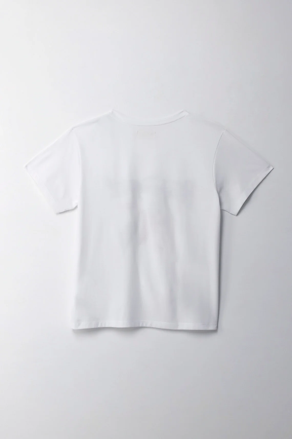 Women's White Printed Basic T-Shirt - Image 2