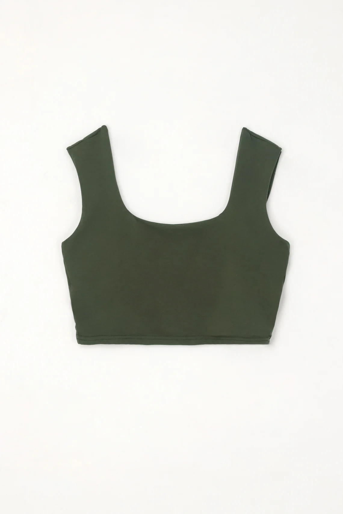 Women's Green Crop Tank Top