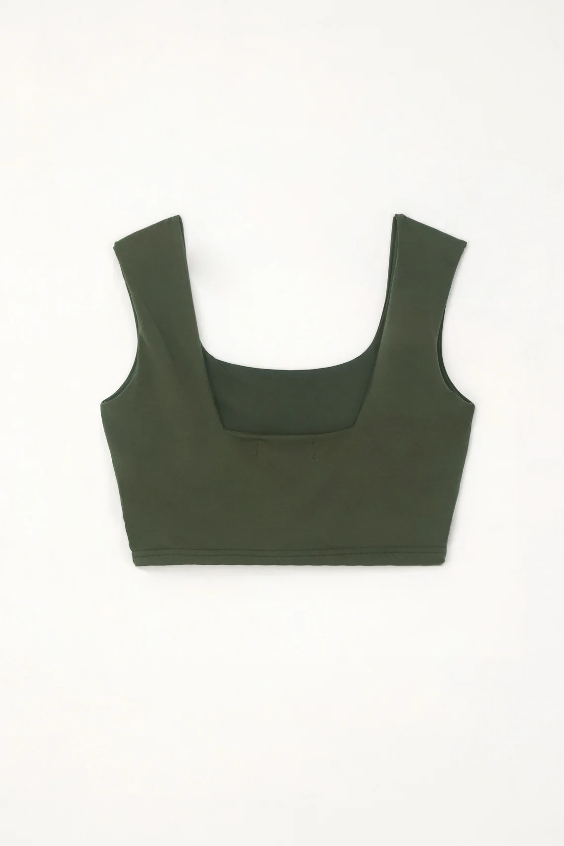 Women's Green Crop Tank Top - Image 2