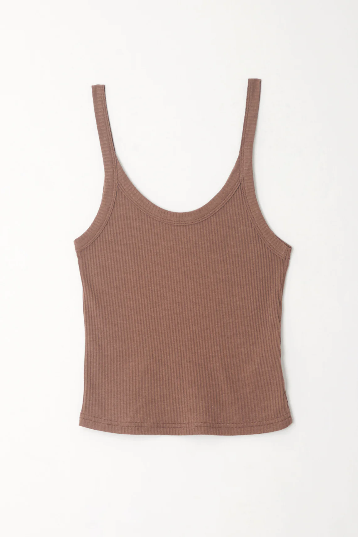 Women's Fitted Brown Strap Top
